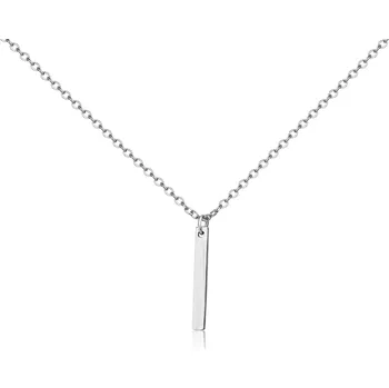 Náhrdelník Ocelový náhrdelník s obdélníkem - Meucci DN138