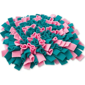 Hračka pro psa Čmuchacíkoberečky.cz® Čmuchací kobereček extra hustý RŮŽOVÝ - TMAVĚ TYRKYSOVÝ Velikost: 30x15cm