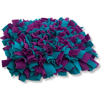 Hračka pro psa Čmuchacíkoberečky.cz® Čmuchací kobereček extra hustý FIALOVO-TYRKYSOVÝ Velikost: 30x30cm