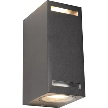 Venkovní osvětlení Venkovní nástěnné svítidlo FAVEIRA 2xGU10/7W/230V IP44 antracit