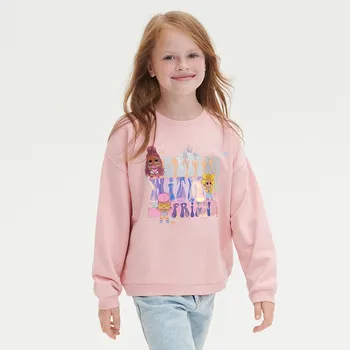 Dětská móda Reserved - Bavlněná mikina L.O.L. Surprise - pastelově růžová - 4643S-03X - 4643S-03X-134