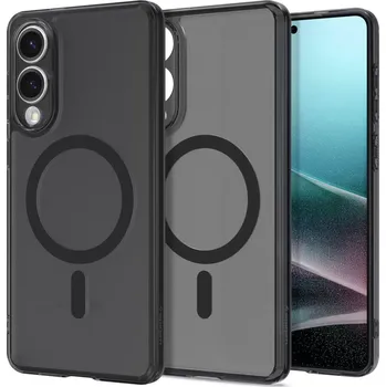 Pouzdro na mobilní telefon Spigen Ultra Hybrid Mag kryt Samsung Galaxy S25 Edge - černý průsvitný (Ochranný kryt, pouzdro, obal Spigen Ultra Hybrid Mag s MagSafe pro Samsung Galaxy S25 Edge - černý průsvitný, hybridní konstrukce a Air Cushion rohy)