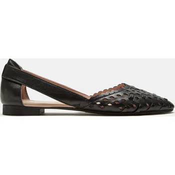 Dámské baleríny Baťa dámské kožené, perforované baleríny černé, vel. 36