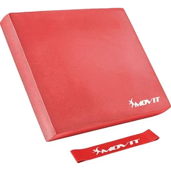 Ssda na cvičení- koordinační balanční polštář + gymnastická guma, červená