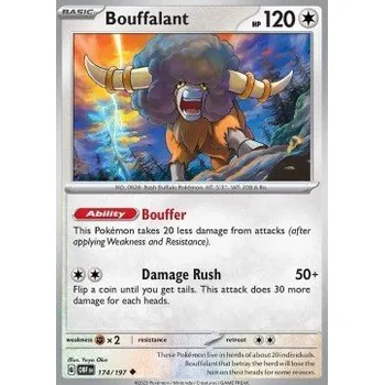 Sběratelská karetní hra Pokémon OBF 174/197 Bouffalant - Obsidian Flames Stav: Near Mint, Verze: REVERSE HOLO