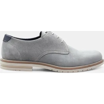 Pánské polobotky Baťa semišové casual derby polobotky pro muže šedé, vel. 40