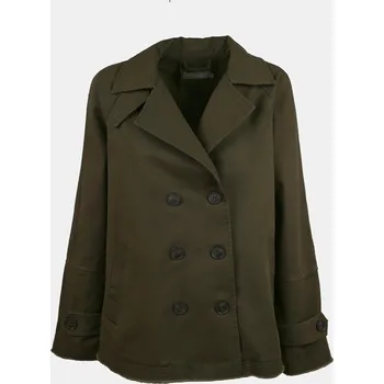 Dámský kabát Baťa dámský krátký bavlněný trenčkot western charm zelené, vel. M