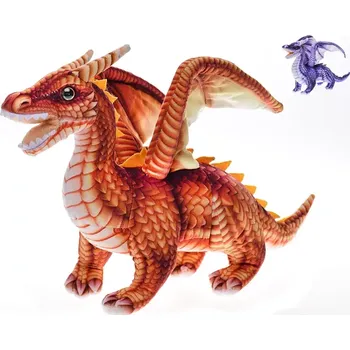 plyšák Mikro Trading Drak plyšový 42cm stojící 2barvy assort.