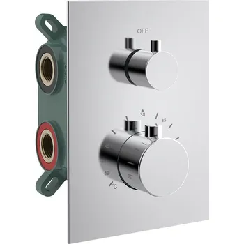 Vodovodní baterie Sapho Kimura Podomítková sprchová termostatická baterie, box, 3 výstupy, chrom, KU683