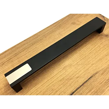 Nábytkové kování Nábytková úchytka Hettich Intra černá matná/imitace nerezi