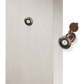 Dveřní kování AC-T SERVIS Kukátko 180° s krytkou Barva: bronz