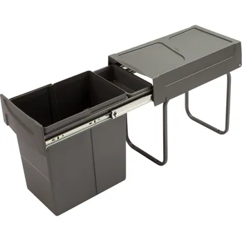 Odpadkový koš In-Design Odpadkový koš UNION K30 s integrovaným výsuvem 20 L + miska - antracit
