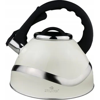 Varná konvice Tradiční ocelová konvice 3l se silikonovou rukojetí, béžová