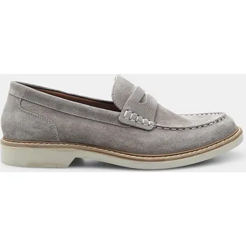 Pánské mokasíny Baťa pánské semišové mokasíny 24h šedé, vel. 46