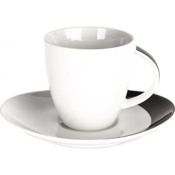 Šálek s podšálkem, Thun, LOOS, Černý dekor, 220 ml, 12 ks