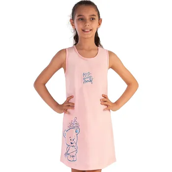 Dámská noční košile Růžová dívčí noční košilka s medvídkem 1F0985 růžová 134-140-9-10-let