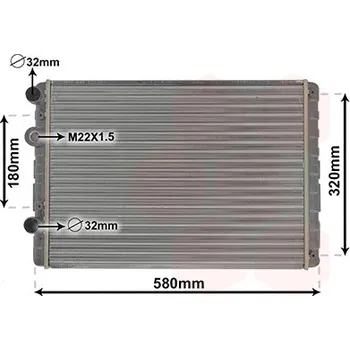 Chladič motoru Chladič, chlazení motoru VAN WEZEL 58002130