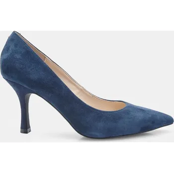 Dámské lodičky Baťa kožené dámské vysoké lodičky modré, vel. 37