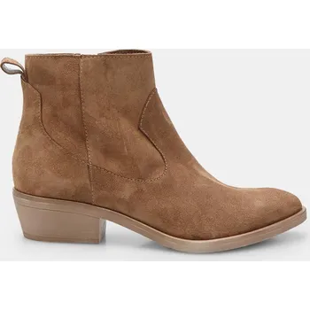 Dámská zimní obuv Baťa dámská kožená kotníková obuv western charm pískové, vel. 40