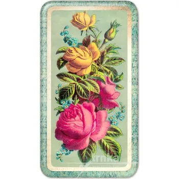 umělá květina Magnet - Žlutá a růžová růže