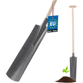 Lopata Odvodňovací rýč úzký dlouhý na stromy keře příkopy s násadou 45x16,5 cm