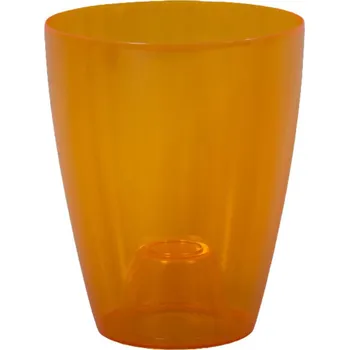 Obal na květináč NOHEL GARDEN Obal ORCHIDEA LAKY EXTRA, pr.12cm, transp.oranžová