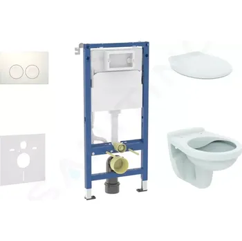 Geberit Duofix Set předstěnové instalace, klozetu Alpha a sedátka, tlačítko Delta21, alpská bílá, SANI11CD3140