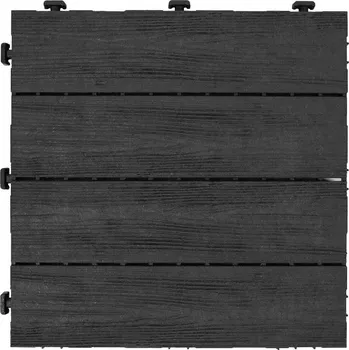 Gumová dlaždice ARISTA Wood 30 x 30 cm, šedá, 1 ks