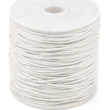 Příze Voskovaná bavlněná šňůra Ø0,8 mm - bílá