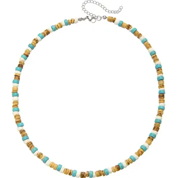 Náhrdelník B-TOP Pánský náhrdelník v kombinaci kokosových, bílých a tyrkenitových korálků