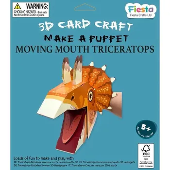 kreativní sada Fiesta Crafts Kreativní sada 3D loutka Triceratops