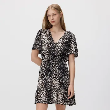 Dámské šaty Reserved - Šaty z viskózy - hnědá - 6675B-88X - 6675B-88X-XS