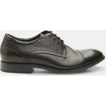 Pánské polobotky Baťa pánské kožené toecap derby polobotky černé, vel. 44