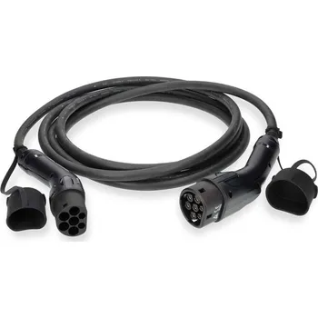Nabíjecí stanice pro elektromobil NEDIS kabel elektrického vozidla/ kabel typ 2/ 32 A/ 22000 W/ 3-fázový/ černý/ box/ 5 m