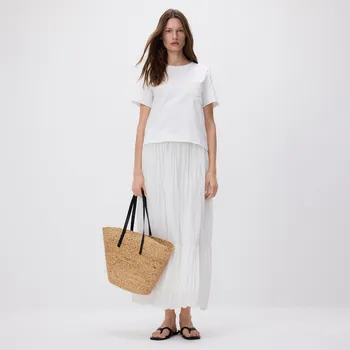 Dámská sukně Reserved - Maxi sukně z mačkané látky - bílá - WR853-00X - WR853-00X-XS