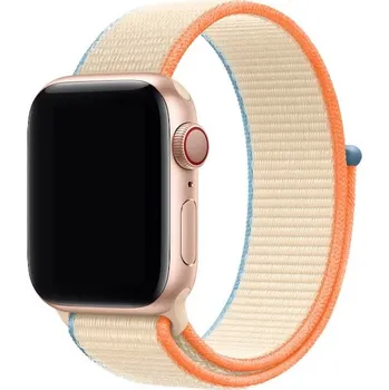 MůjMiBand.cz Nylonový náhradní řemínek pro Apple Watch 38mm/40mm/41mm/42mm Barva: smetanová