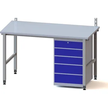 Zásuvkový kontejner Závěsný kontejner - 5 zásuvek Modro/šedá