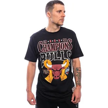 Pánské tričko Triko Mitchell & Ness - NBA Big Champ Tee - Chicago Bulls - Black velikost XXL