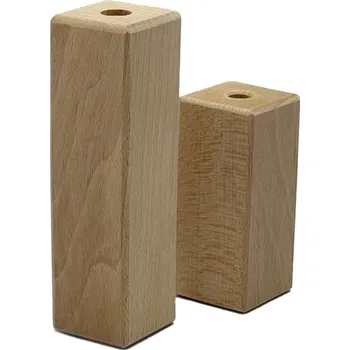 Nábytkové kování In-Design Dřevěná nábytková nožka KAPA-SUR 45x45, buk surový Výška nohy (mm): 100