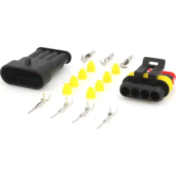 Auto-moto Elektrický konektor vodotěsný, tzv. štekr, čtyřkontaktový, 4P/1,5 - ASTA A-SSC415/1