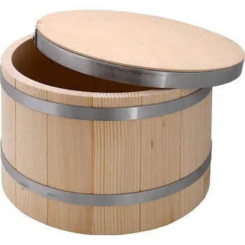 Dřevěná nádoba s poklicí 20 l