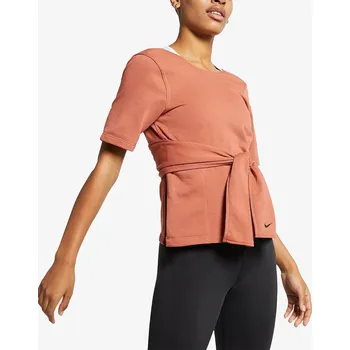 Nike W NK STUDIO SS WRAP TOP L