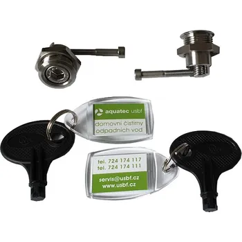 Visací zámek Sada 2 ks univerzálních nerezových zámků na víka ČOV, jímek a nádrží