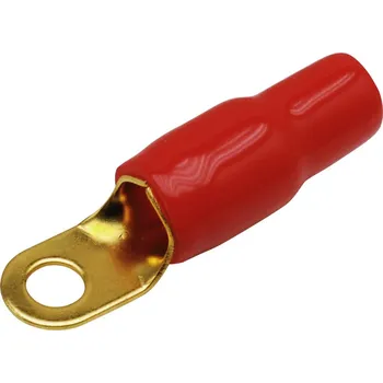 elektrický kabel Oko pro 20 mm² kabel / 6,4 mm otvor / 11 mm šířka - červené