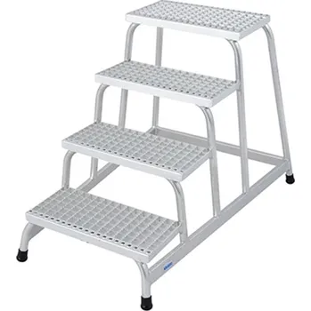 Žebřík KRAUSE 805348 podesta STABILO s roštem 1x4 stupně