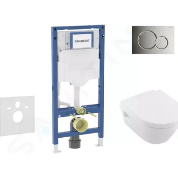 Geberit Duofix Set předstěnové instalace, klozetu Architectura a sedátka softclose, tlačítko Sigma01, lesklý chrom, SANI11CK1101