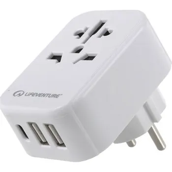 Adaptér LIFESYSTEMS EUROPEAN TRAVEL ADAPTOR WITH USB + USB C