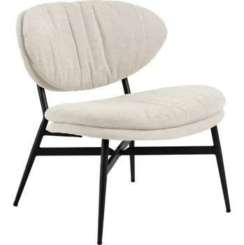 Křeslo Designové křeslo Burma lounge béžové/černé