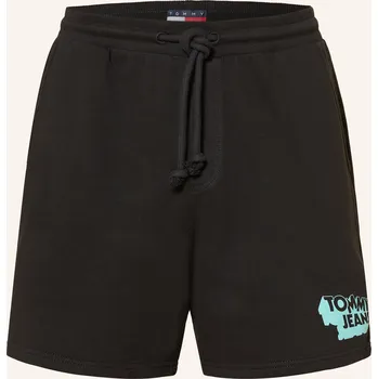 Pánské kraťasy Tommy Jeans Pánské Šortky Z Mikinové Látky, černá, 52