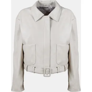 Dámská casual bunda Baťa dámská jarní bunda z eko kůže béžové, vel. Xl